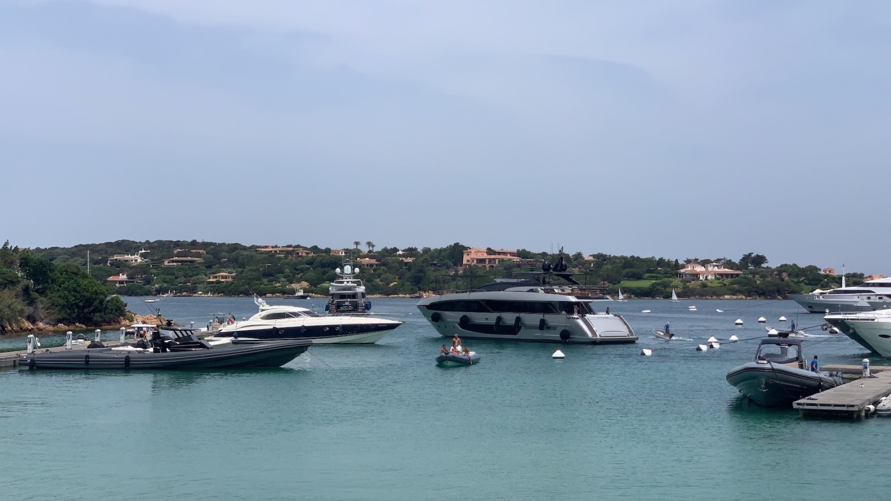 A cove on the Costa Smeralda with rocks and clear water