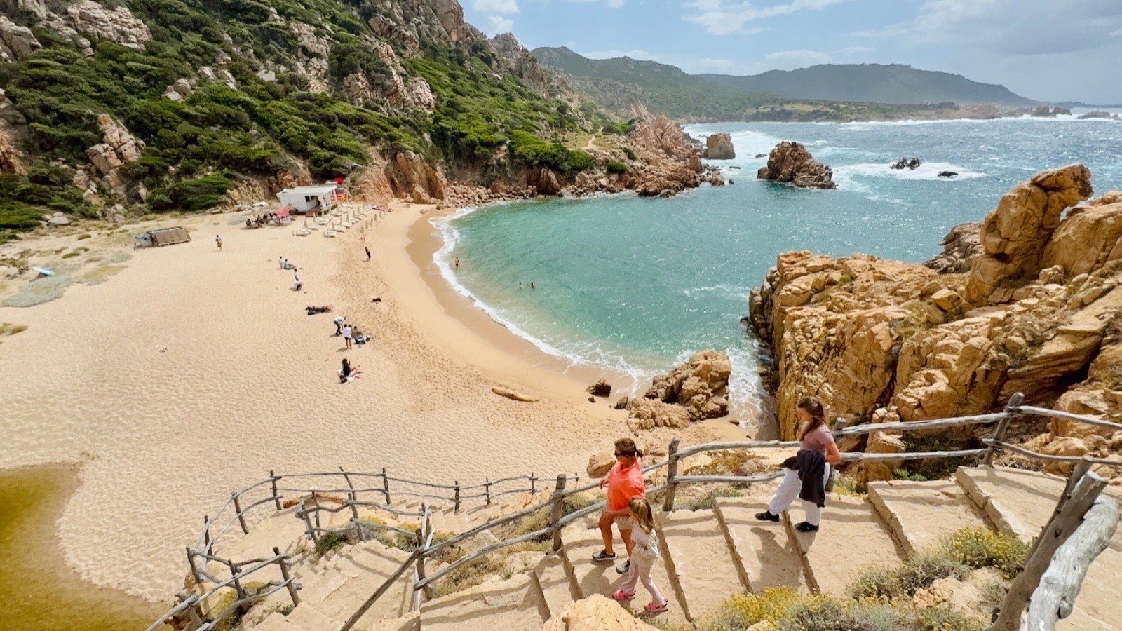 Looking down the path that leads to Li Cossi beach