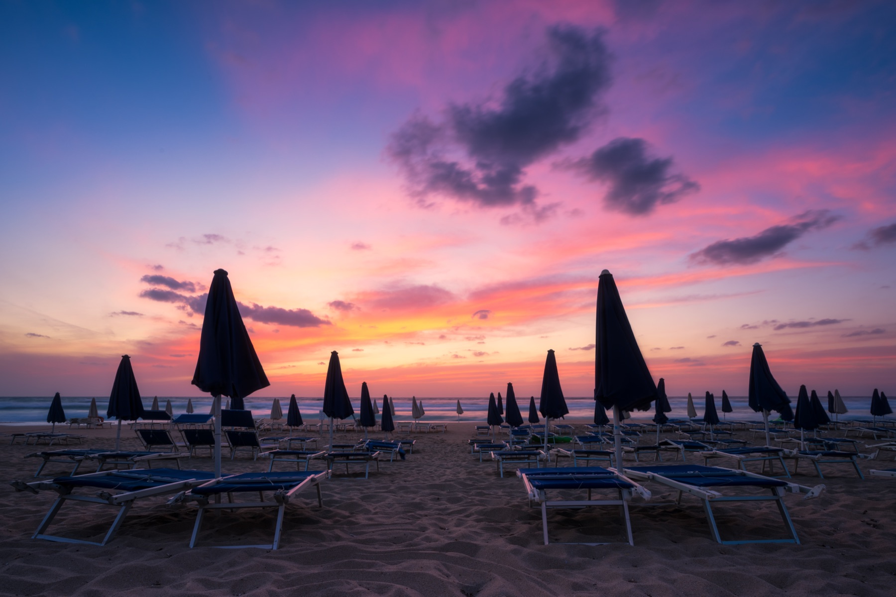 Sunset over Li Junchi beach, Badesi