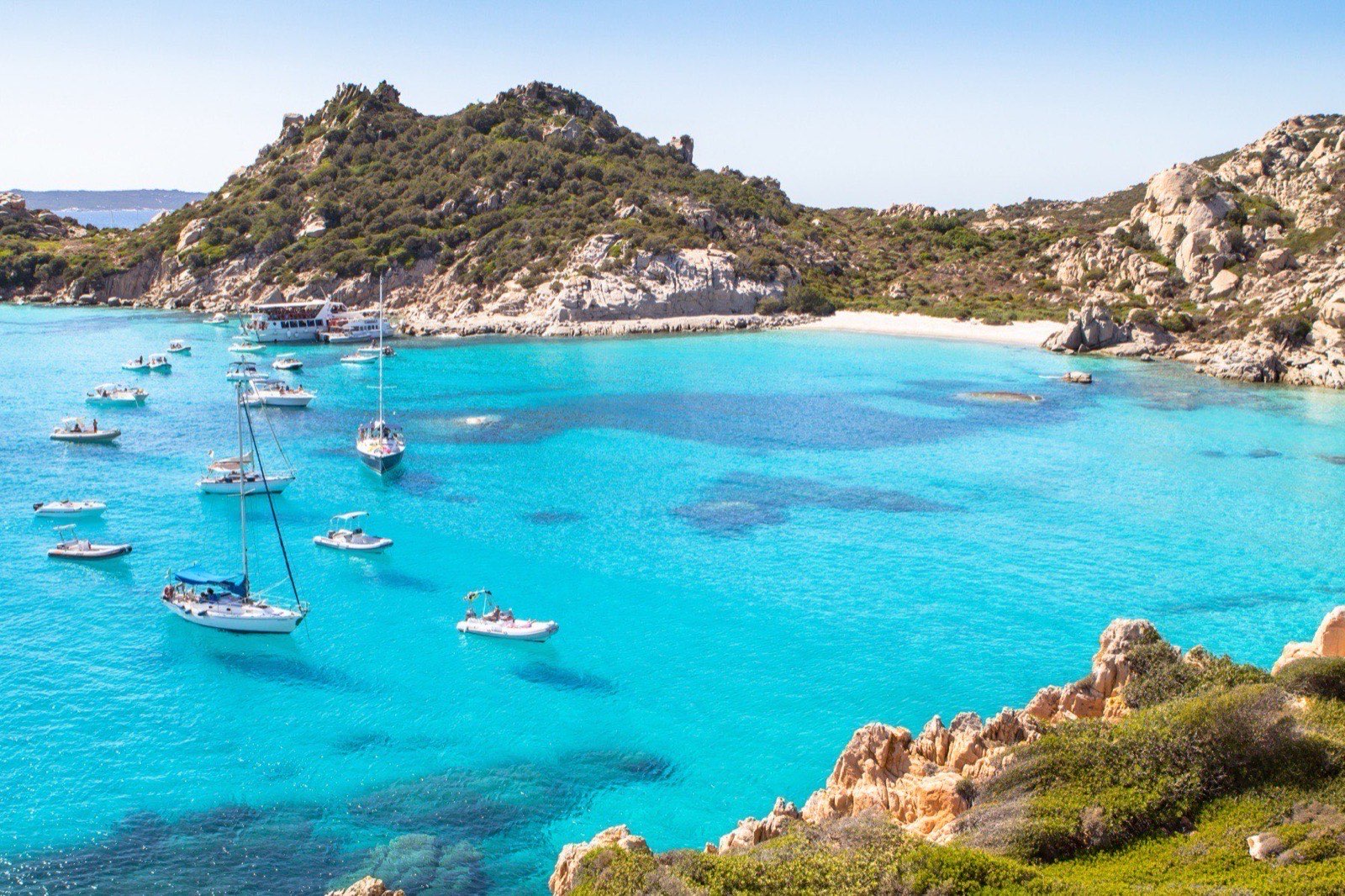 Spiaggia di Cala Corsara on Spargi, the standard La Maddalena boat-tour stop